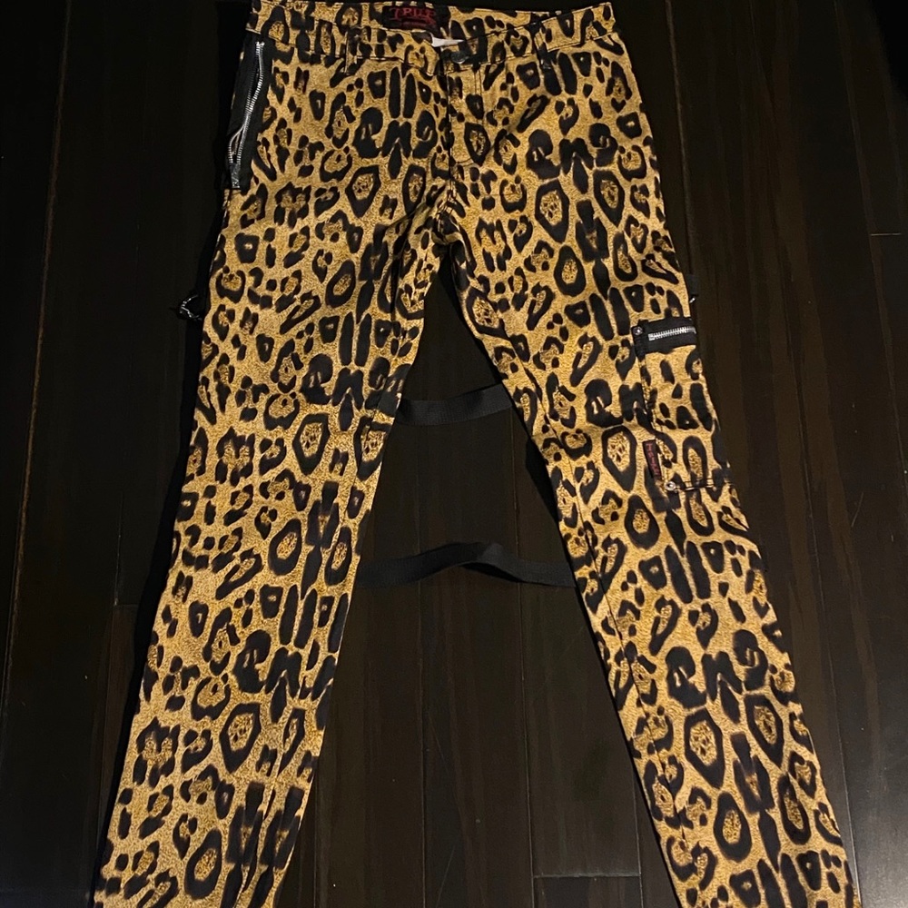 Tripp NYC leopard chaos bondage pants sz 30
